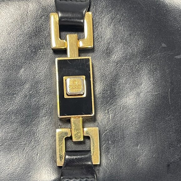 Gucci Vintage Jackie Piston Lock Compact Patent Leather Wallet-Black - Preowned - Picture 9 of 15